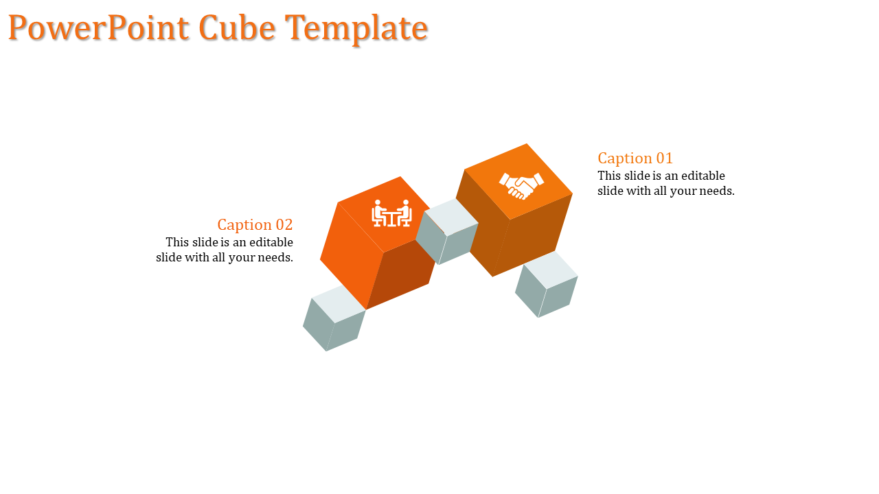 Creative PowerPoint Cube 19883 Template With Two Nodes